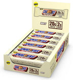 Snickarss HI-Protein Bar Chocolate Delicious Recovery Fuel for Fitness & Snacking (12 Pack, White)
