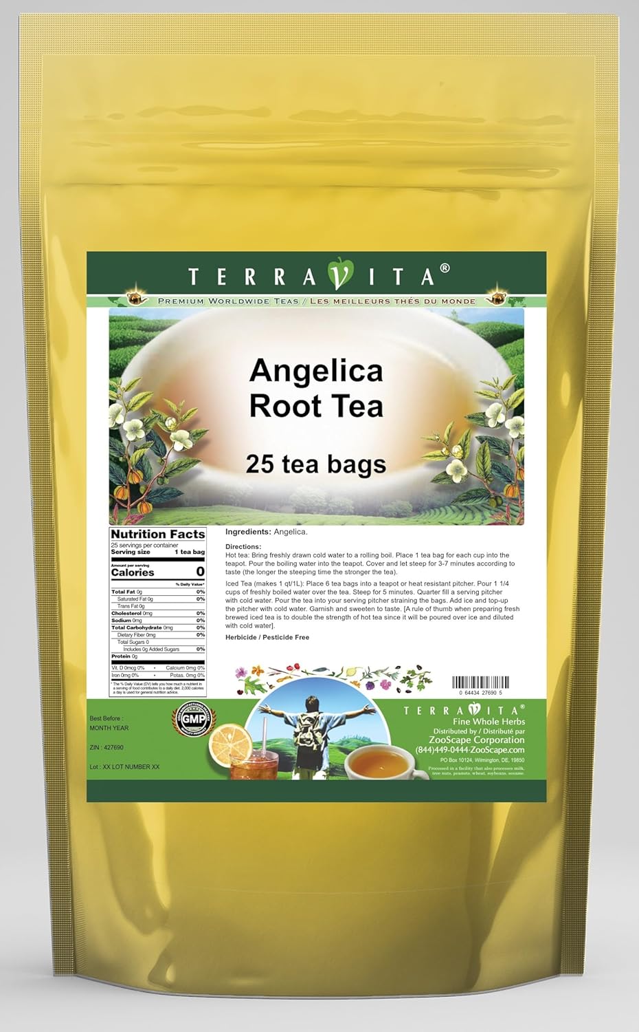 Angelica Root Tea (25 tea bags, ZIN: 427690)