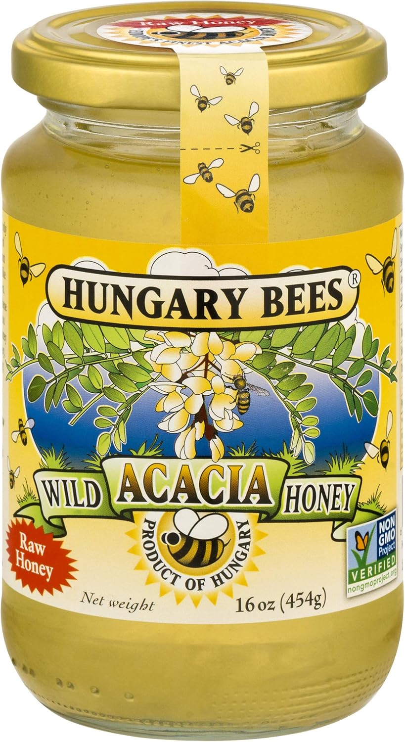 Hungary Bees Wild Acacia Honey 16 Ounce