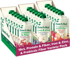 Beech-Nut Baby & Toddler Food Pouches Variety Pack, Protein & Fiber/Iron & Zinc/Prebiotic Fiber Fruit & Veggie Purees, 3.5 oz (18 Pack)