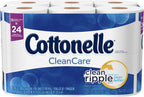Cottonelle Clean Care Double Roll Toilet Paper,12 rolls, 190 Count