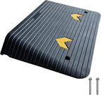 Rubber Threshold Ramp for Doorways Heavy Duty 10cm 4" Rise Wheelchair Ramp, 1 Pack Recycled Rubber Power Curb Ramp for Door Threshold Wheelchair Scooter Ramp Curb Ramp (RTR100)