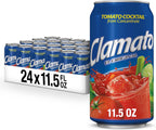 Clamato Original Tomato Cocktail, 11.5 fl oz can (Pack of 24), Flavored With Tomato Juice & Spices, Perfect Mixer for the Authentic Michelada, Bloody Mary Drinks, and Seafood Cocktail