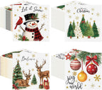Janlaugh 200 Pcs Christmas Paper Cocktail Napkins Disposable 2 Ply Xmas Style Decoupage Beverage Napkins for Xmas Holiday Winter Dinner Table Decor (Classic Style)