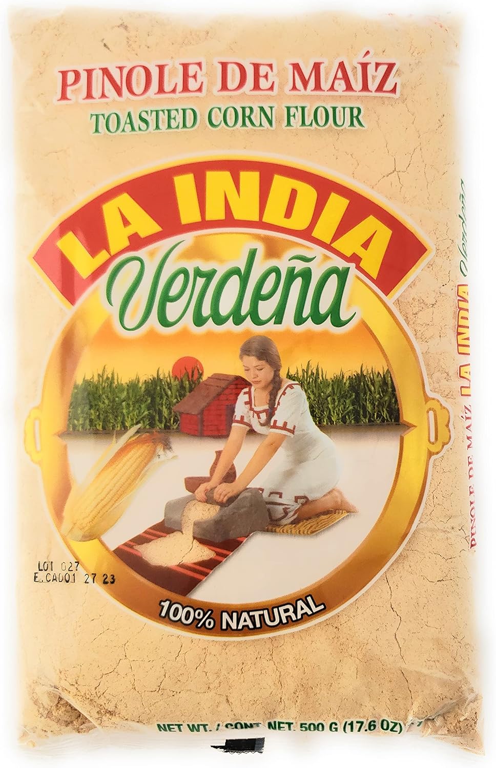 La India Verdena Toasted Corn Pinole 100 Natural