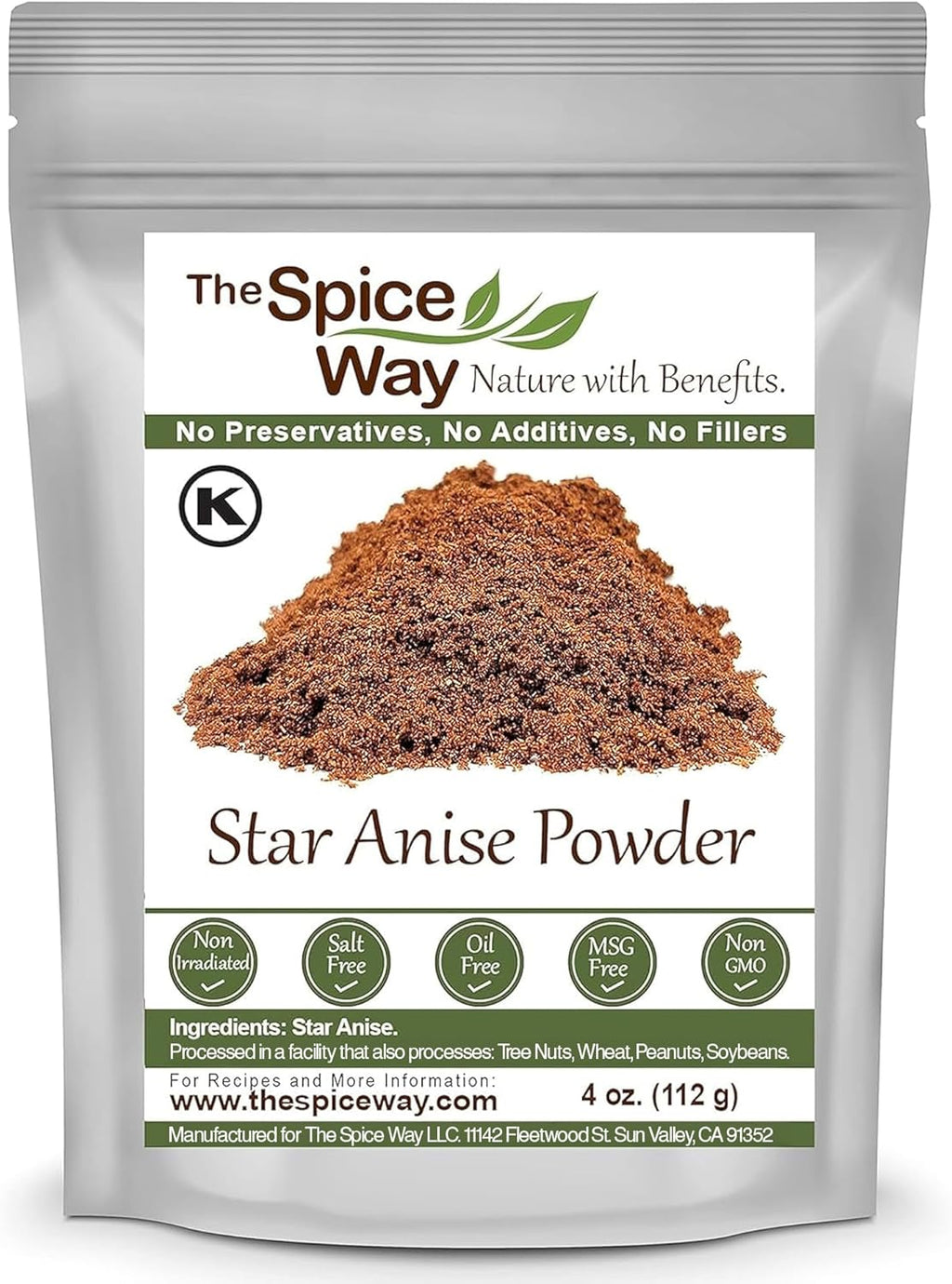 The Spice Way Star Anise - Ground (4 oz) great for baking and tea