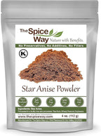 The Spice Way Star Anise - Ground (4 oz) great for baking and tea