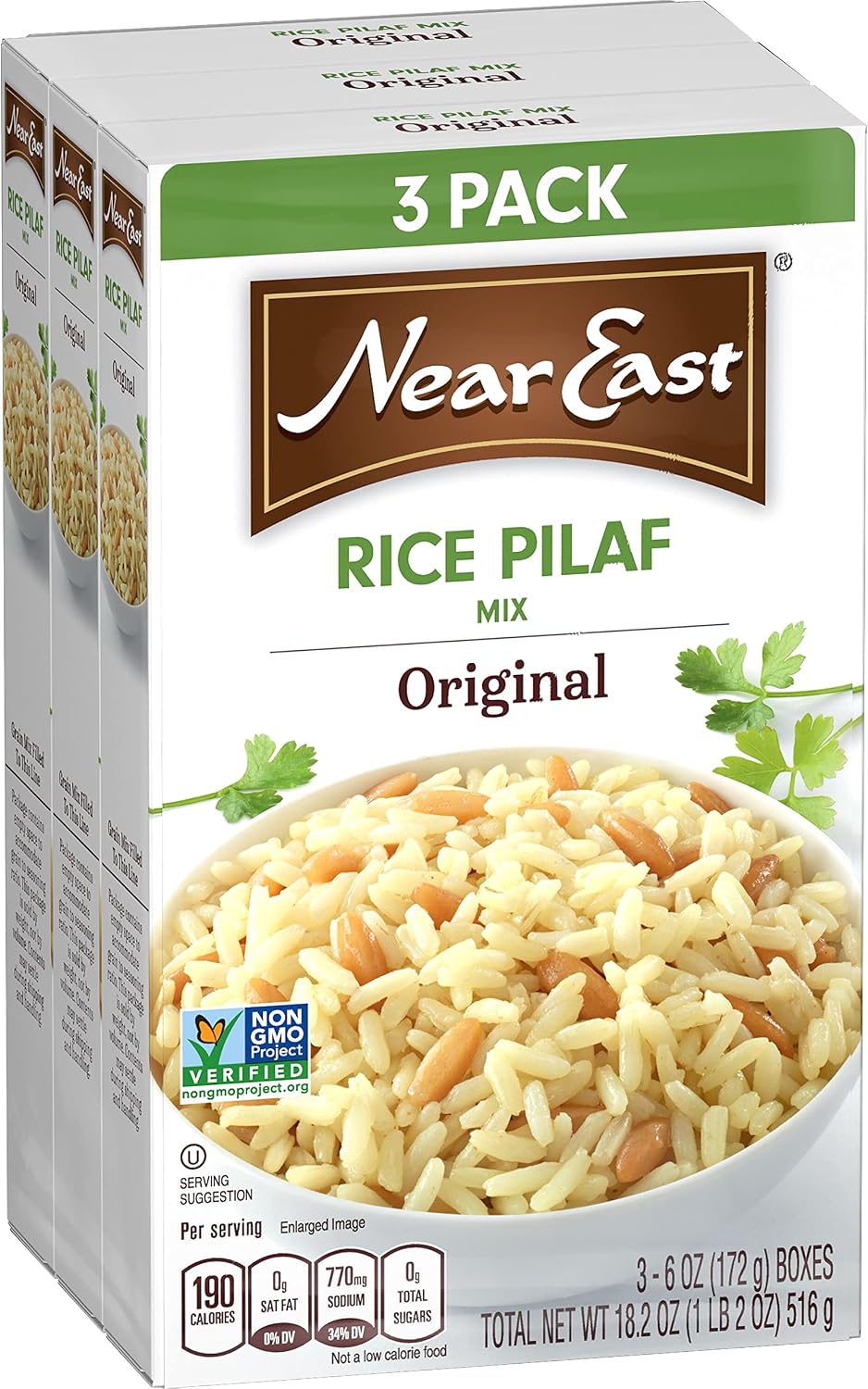 Near East Quaker Rice Pilaf Mix, Original, 18.2 Ounce (Pack of 3 Boxes)