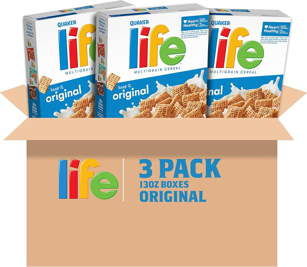 Quaker Life Breakfast Cereal, Original, 13oz Boxes (3 Pack)