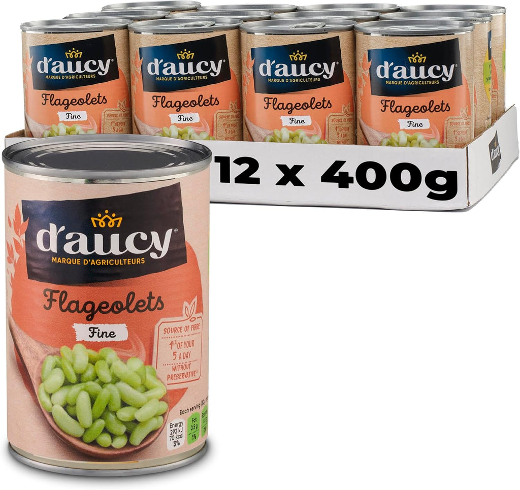 D'aucy Flageolets 400 g (Pack of 12)