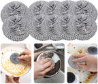 10er Pack Stainless Steel Sponges Scrubbers Cleaning Ball Utensil Scrubber Density Metal Scrubber Brush Pads Ball for Pot Pan Dish Wash Cleaning for Removing Rust Dirty Cookware Brush