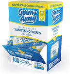Large Antibacterial Hand Wipes Individually Wrapped Wipes, Travel Size Hand Sanitzer Wipes with Aloe in Dispenser Box, 100 ct Lemon Scent (100 wipes) (Pack of 1)