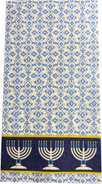 IHR Ideal Home Range Dinner Napkins Disposable 3-Ply Paper Hand Towels, 8.5" x 4.5", Festive Lights (Blue), 16-Count