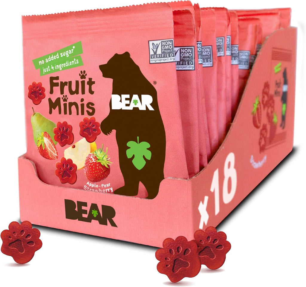 Bear Real Fruit Snack Minis, Strawberry