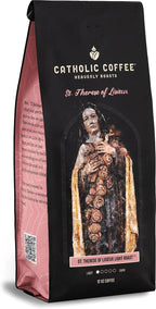 Catholic Coffee St. Thérèse of Lisieux | Light Roast Whole Bean Coffee – Vanilla & Citrus Notes | 12oz Bag – Gentle Catholic Gift Inspired by the Little Flower