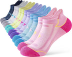 Niorasen Ankle Socks for Women 6 Pairs, Cotton Cushioned Athletic Running Socks, Breathable Low Cut Sports Socks
