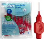 TePe Interdental Brush Original, Soft Dental Brush for Teeth Cleaning, Pack of 20, 0.5 mm, Extra-Small Gaps/Small Gaps, Red, Size 2