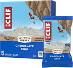 CLIF BAR - Energy Protein Bars - Chocolate Chip - Made with Organic Oats - Energy Bars - Non-GMO - (5 Pack)
