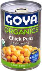 Goya Organic Chick Peas, Garbanzo Beans, Low Sodium, 15.5 oz
