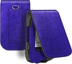 PU Leather Protective Case for Freestyle Libre 3 2 / Libre Reader, Lightweight Shockproof Diabetic Storage Carrying Case with Carabiner Clip and Handle (Purple)