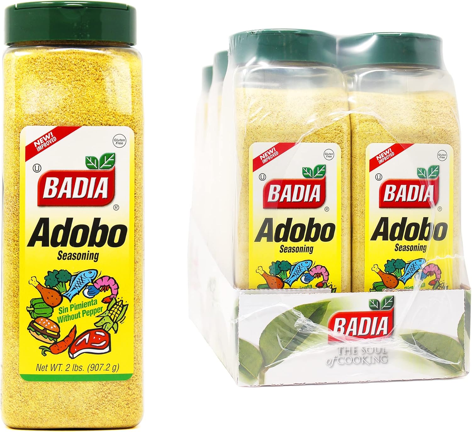 Badia Adobo without Pepper, 2 Pound (Pack of 6)