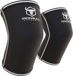 Elbow Sleeves 5mm (1 Pair) - High Performance Elbow Sleeve Support for Weightlifting, Weight Training & Powerlifting - Best Compression Straps - for Men and Women (XX-Large, Black/Grey)