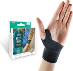 OPPO RH100 Wrist Brace for Carpal Tunnel, Arthritis, and Tendonitis - Breathable & Adjustable for both Hands Pain Relief (Black, One Size, 1 Pack)