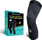 Vital Salveo Long Compression Knee Sleeve,Stiffness, Fatigue Relief, Circulation, Germanium Recovery for Women and Men, 3D Knit Breathable for Basketball, Sports, and Daily Wear (1 PC) XX-Large