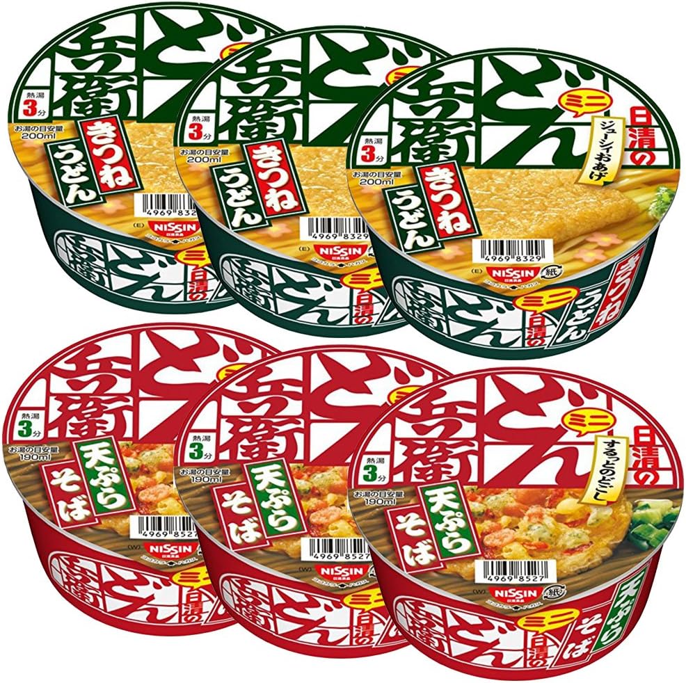 Donbei Mini 1.5oz 6pcs Set Various Taste Udon Soba Japanese Instant Noodles Ninjapo