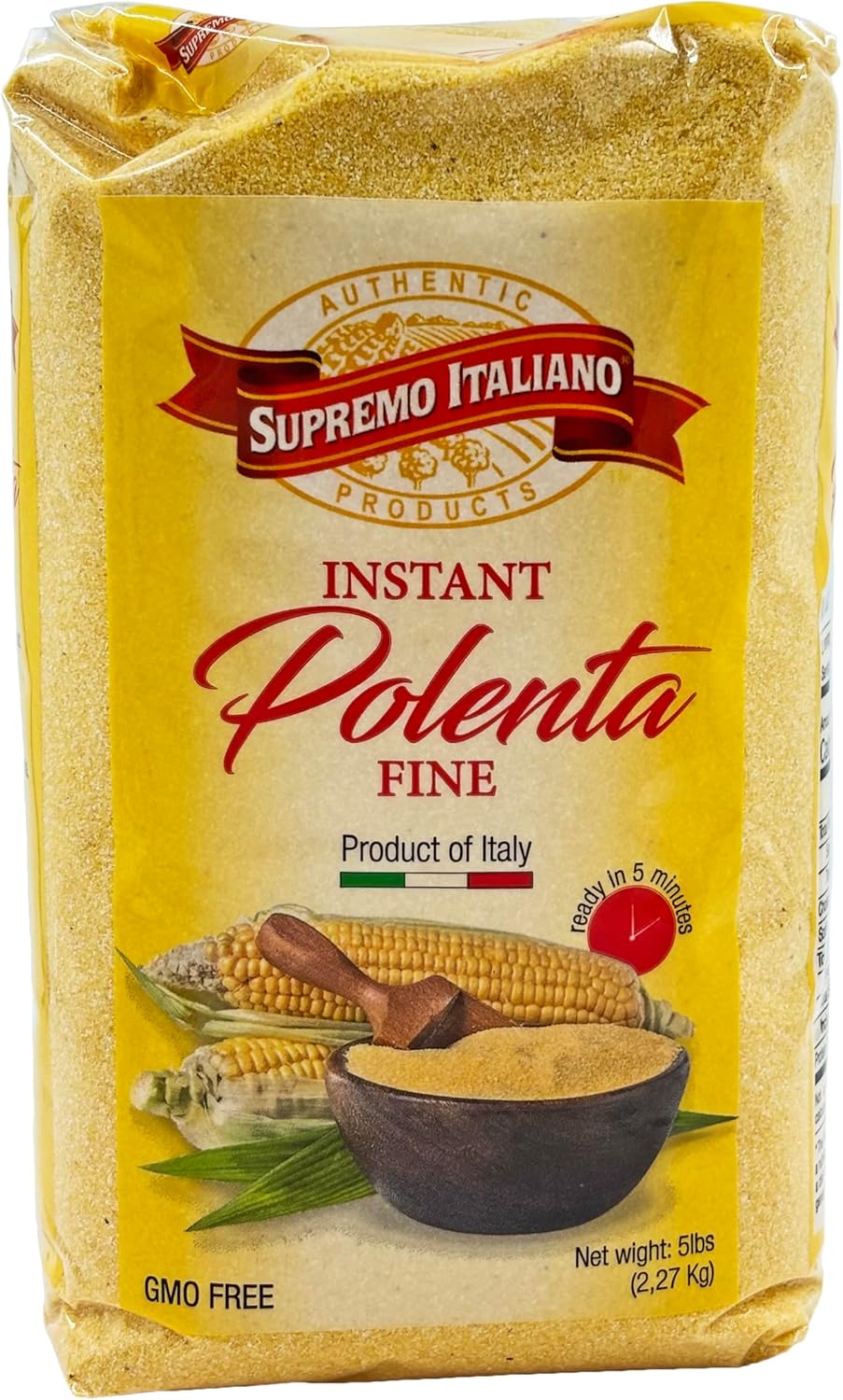 Supremo Italiano Fine Instant Polenta | GMO Free | 5 lbs