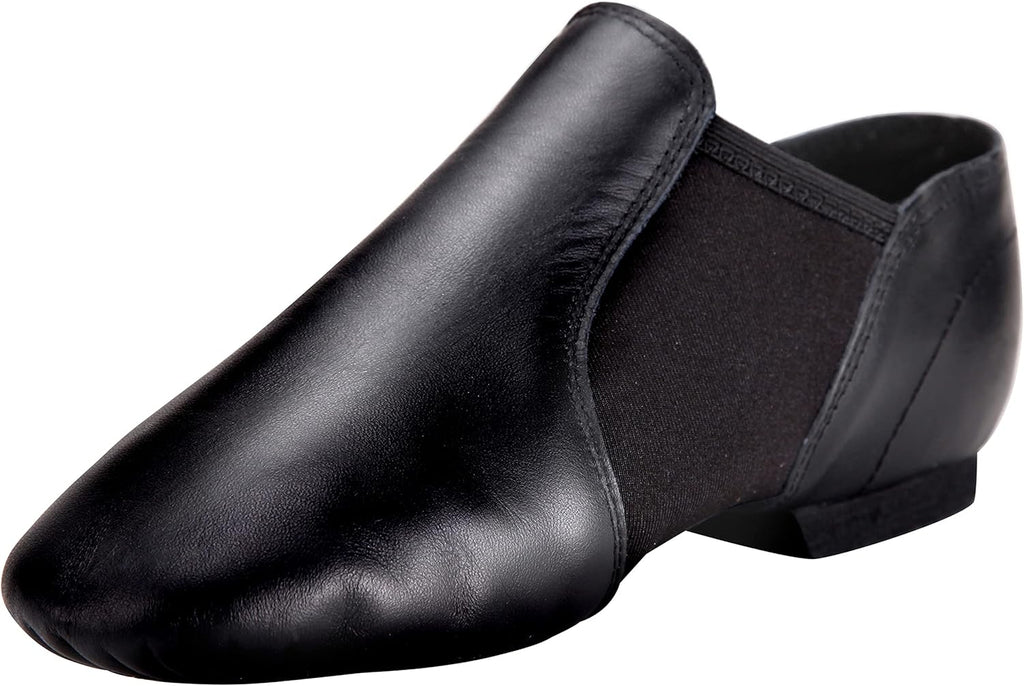 Linodes Unisex Leather Upper Jazz Shoe Slip-on for Women and Men's Dance Shoes