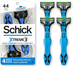 Schick Xtreme 3 Duo Comfort Disposable Razor for Men, 4 Count