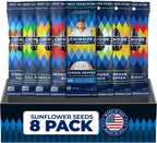 Chinook Seedery Roasted Sunflower Seeds to Eat - 8 Flavor Sampler Pack 1.5 oz (Pack of 8) Jumbo Low Sodium Sunflower Seeds Keto Snacks - Adventure, Baseball, School Snacks -Gluten Free, Non GMO Snacks