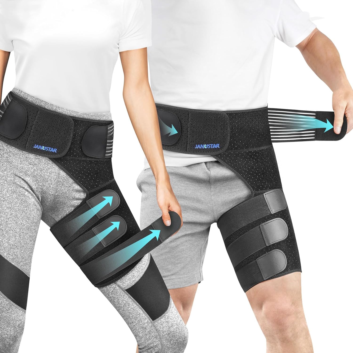 Sciatica Pain Relief Devices, Hip Brace for Women Men, Thigh, Groin, Hamstring Compression Sleeve
