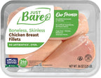 Just Bare® Natural Fresh Chicken Breast Fillets | Family Pack | No Antibiotics Ever | Boneless | Skinless | 2.25 LB