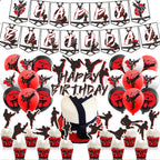 Taekwondo Birthday Party Decorations Karate Party Supplies Includes Karate Taekwondo Birthday Banner Cake Topper Cupcake Toppers Balloons for Men Women Girls Boys Party