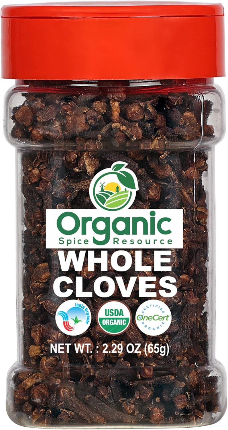 Organic Whole Cloves | 2.29 oz or 65g | USDA Organic Approved | Vegan | Non-GMO, All Natural Blend - 100% Raw and Natural from India, by SHOPOSR