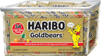 HARIBO Goldbears, Gummi Candy, 22.8 oz Tub (54 Packs) Assorted Flavors