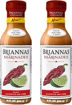 BRIANNAS - Smoked Chipotle and Lime Marinade - Small Batch, Gluten Free, Vegan Marinade made with Premium Ingredients - 12 oz. Bottles - 2 Pack