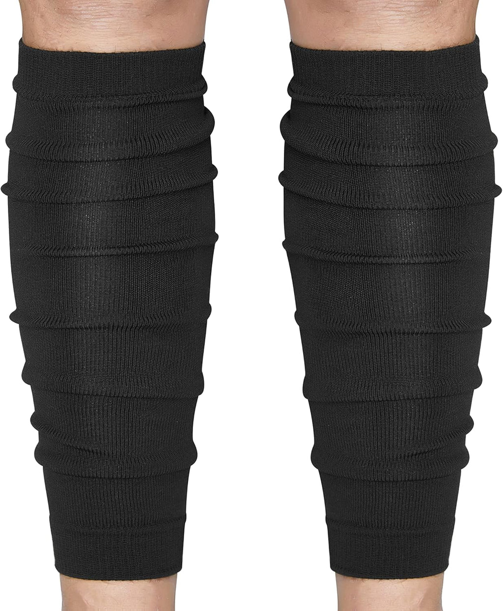 Yxmeiguo Football Leg Sleeves Men, Calf Compression Sleeve for Men Women, Leg Sleeves for Men Football, Football Socks Running Sports Football Accessories for Adult Athletes, Black
