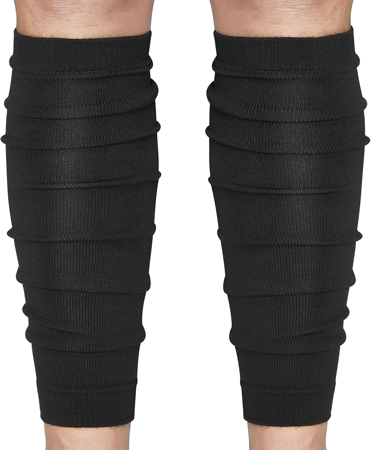 Yxmeiguo Football Leg Sleeves Men, Calf Compression Sleeve for Men Women, Leg Sleeves for Men Football, Football Socks Running Sports Football Accessories for Adult Athletes, Black