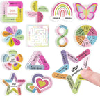 Sensory Strips for Anxiety Calming Stickers, 36PCS Textured Calming Mood Fidget Stickers for Kids Adults, Tactile Breathing Mindfulness Sticker for Classroom Office Desk