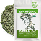 Organic Rosemary Leaf (4 oz.) (Rosmarinus officinalis) – Loose Dried Leaves – Edible Grade for Tea, Seasoning & Herbal Use