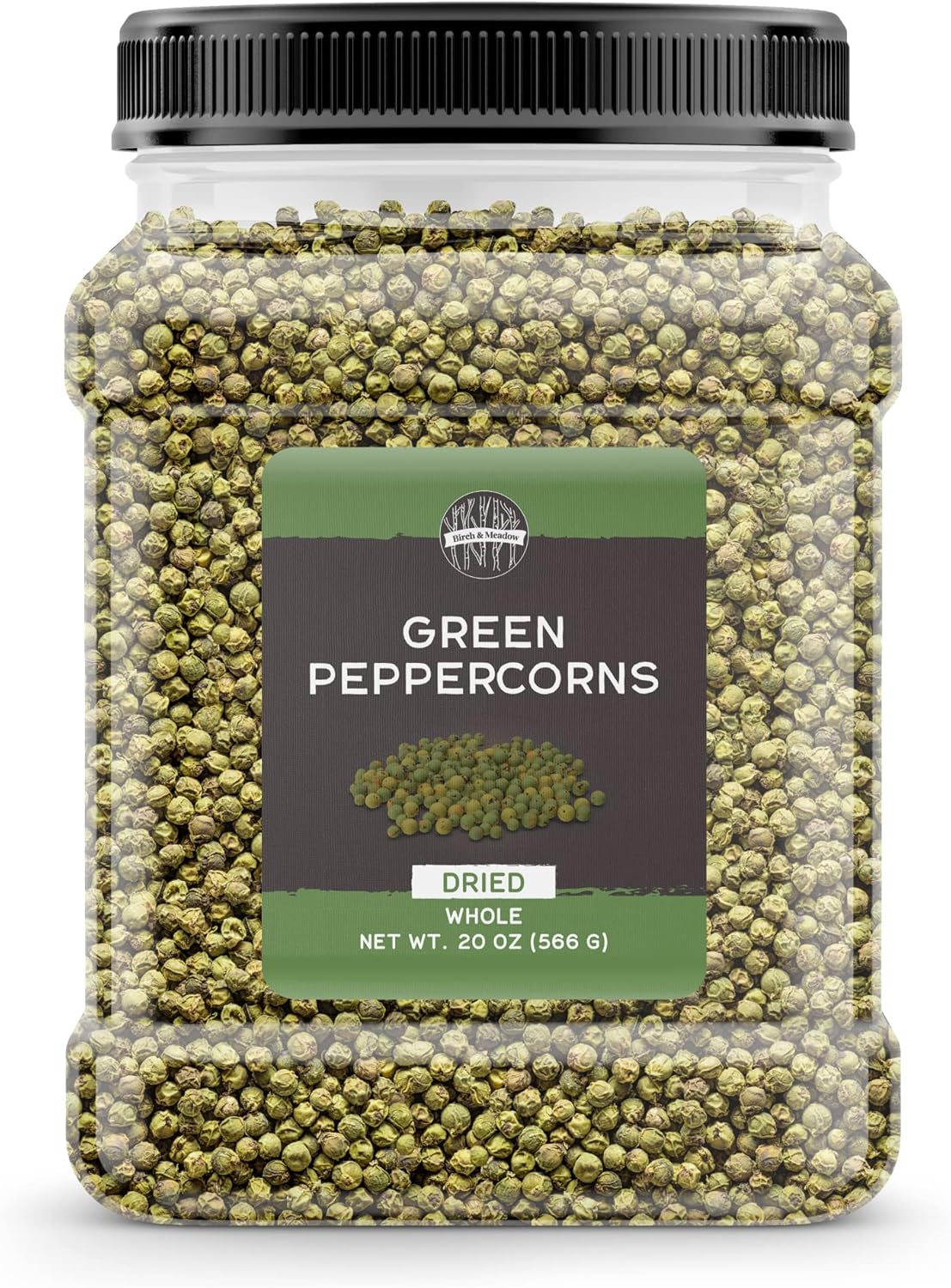 Birch & Meadow 1.25 lb of Green Peppercorns, Fresh & Mild Flavor, Whole & Dried