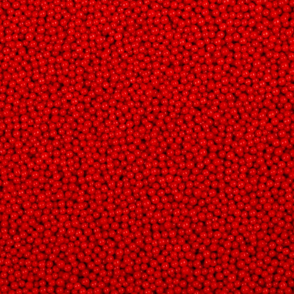 Red Nonpareils Sprinkles - 2mm Edible Mini Pearl Sprinkles for Cake Decorating, Cupcake, Cookie, Baking, Donuts, Ice Cream Toppings, Wedding Party Supplies 130g/4.58oz