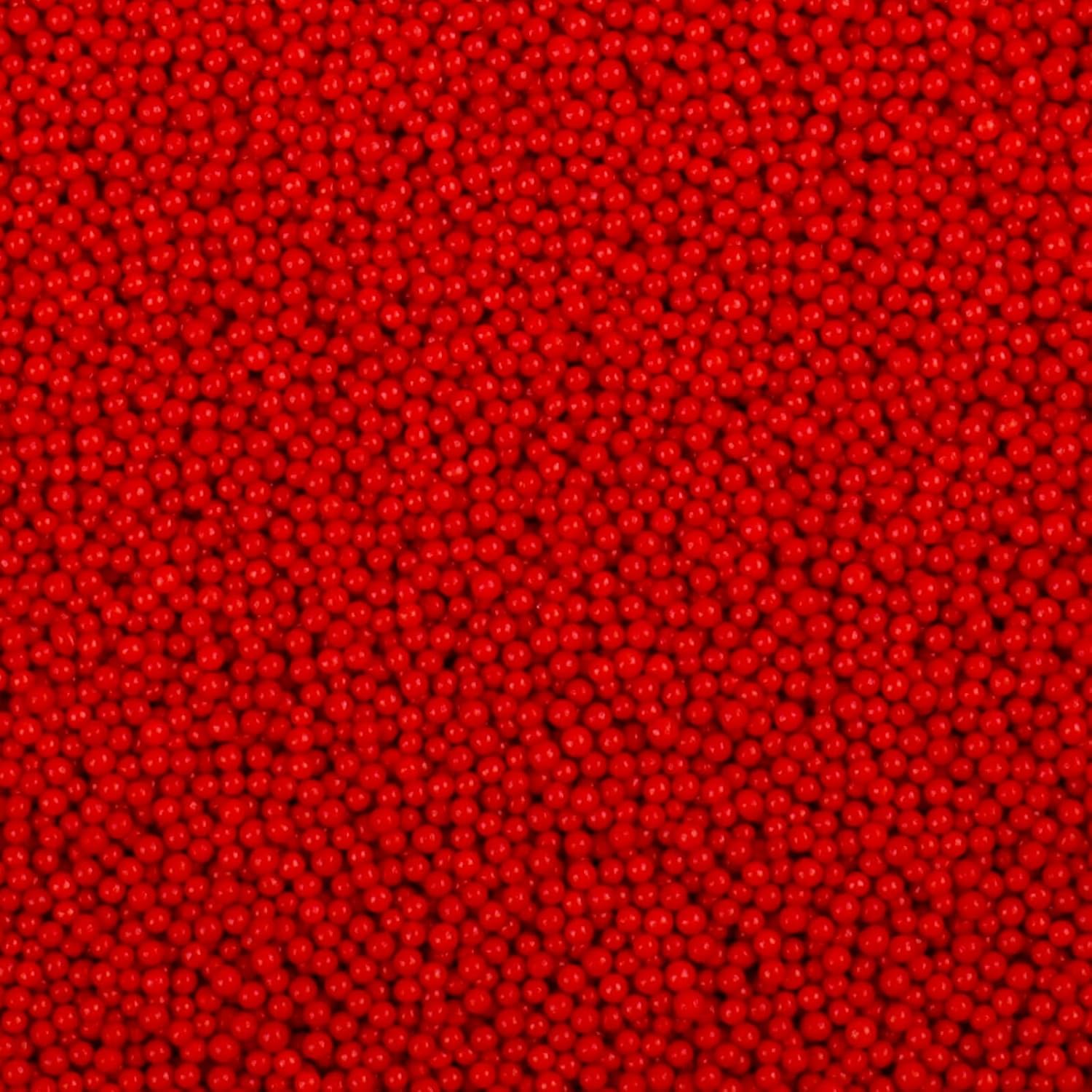 Red Nonpareils Sprinkles - 2mm Edible Mini Pearl Sprinkles for Cake Decorating, Cupcake, Cookie, Baking, Donuts, Ice Cream Toppings, Wedding Party Supplies 130g/4.58oz