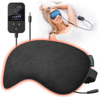 Heated Eye Mask - Rechargeable Electric Eye Mask for Dry Eyes, 2500 mAh Large Battery & Washable Cover, Eye Pad for Sleeping