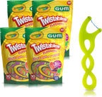 GUM Crayola Twistables Kids Flossers with Fluoride - Designed for Little Hands - Three Fun Fruit Flavors - Easy to Use Kids Floss Picks for Children Ages 3+, 90 Count (Pack of 4)