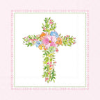 IHR Ideal Home Range Cocktail Napkins Disposable 3-Ply Paper Party Napkin Pack, 5" x 5", Easter Cross, 20-Count