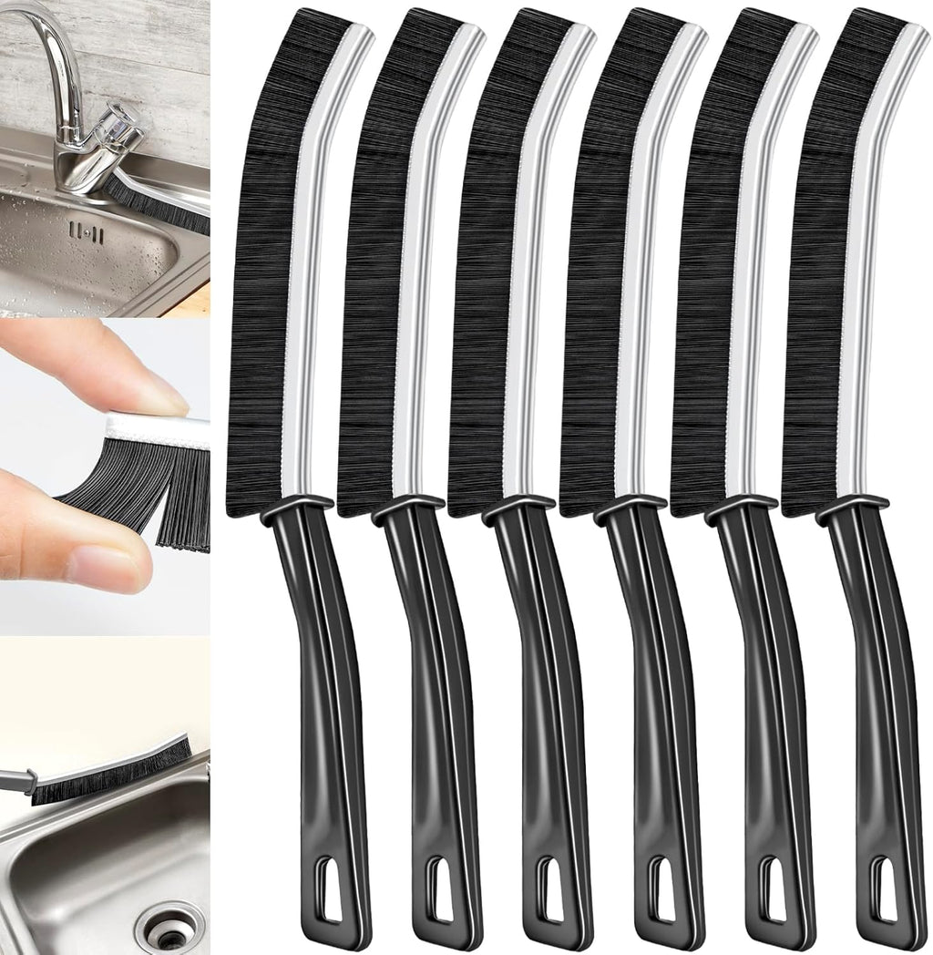 6PCS Crevice Cleaning Brush, Hard Bristle Crevice Cleaning Brush, Multi-Purpose Gap Cleaning Brush, The Crevice Brush is Great for Cleaning Small Gaps in Kitchens, Bathrooms，Tiles and Windows.